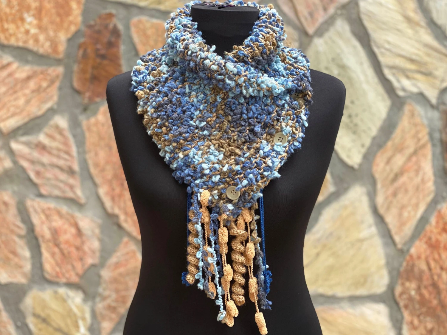 Christmas Gift For Mother & Grandmother, Neck Warmer Crochet Scarf, Woman Winter Scarf, Knit Neck Warmer, With Removable Flower Brooch 6 Christmas Gift For Mother & Grandmother, Neck Warmer Crochet Scarf, Woman Winter Scarf, Knit Neck Warmer, With Removable Flower Brooch - Image 4