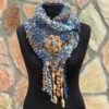Christmas Gift For Mother & Grandmother, Neck Warmer Crochet Scarf, Woman Winter Scarf, Knit Neck Warmer, With Removable Flower Brooch -Jewellery Soldes Boutique il fullxfull.4185304319 p4vy