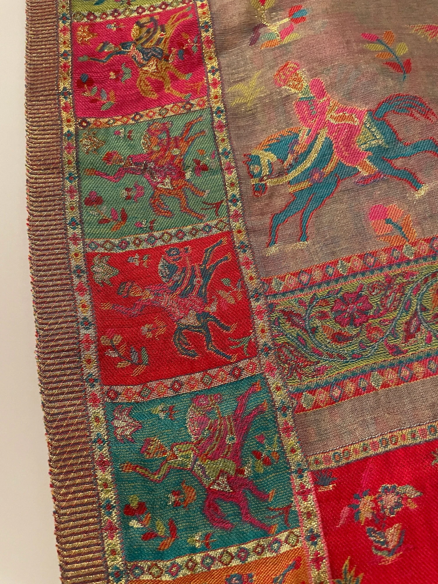 Moghul Era Inspired Kani Silk Shawl, Wedding Wrap, Scarf, Christmas Gift, Holiday Gift, Cashmere Shawl , Pashmina Stole 4 Moghul Era Inspired Kani Silk Shawl, Wedding Wrap, Scarf, Christmas Gift, Holiday Gift, Cashmere Shawl , Pashmina Stole - Image 2