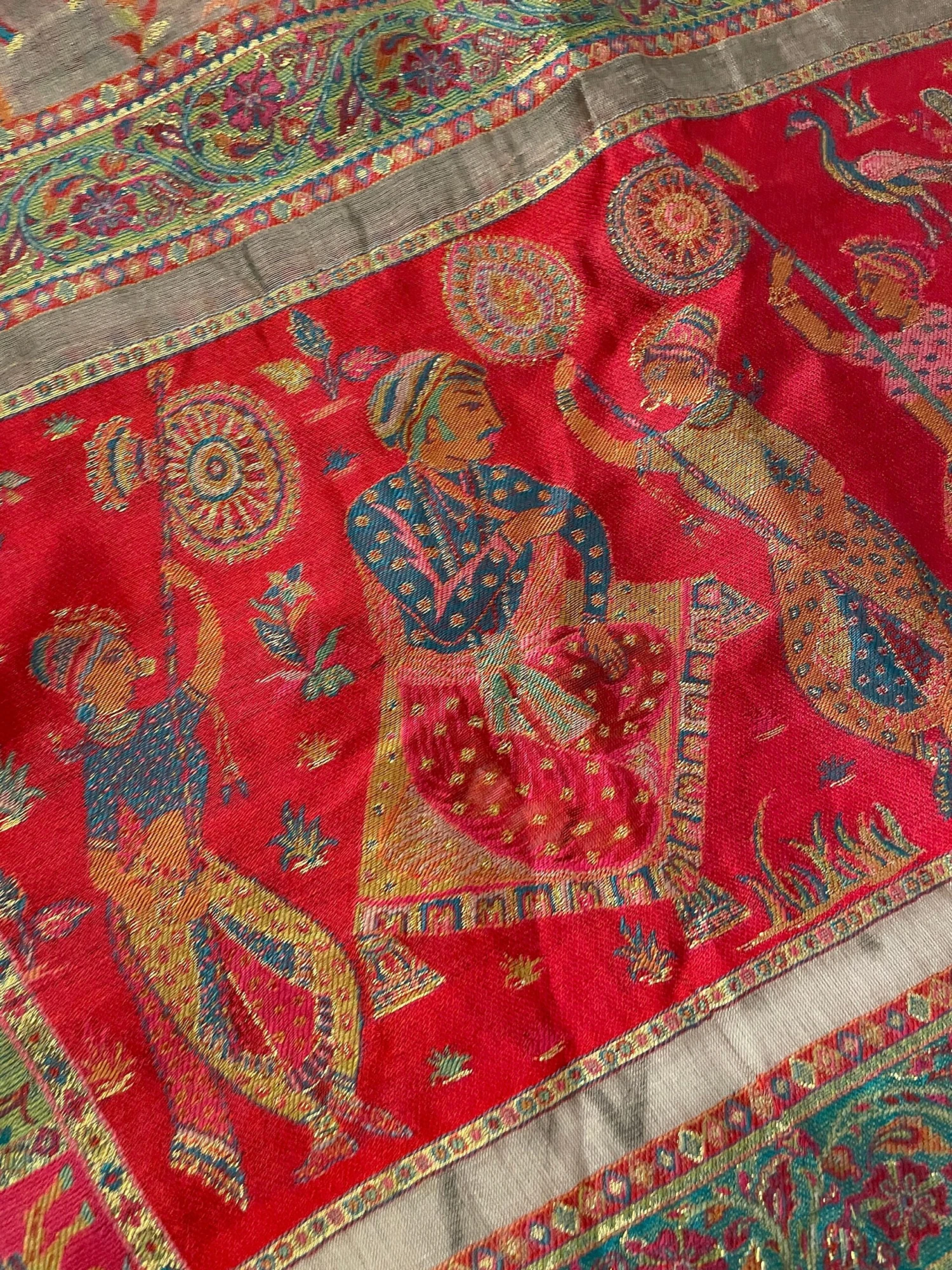 Moghul Era Inspired Kani Silk Shawl, Wedding Wrap, Scarf, Christmas Gift, Holiday Gift, Cashmere Shawl , Pashmina Stole 11 Moghul Era Inspired Kani Silk Shawl, Wedding Wrap, Scarf, Christmas Gift, Holiday Gift, Cashmere Shawl , Pashmina Stole - Image 9