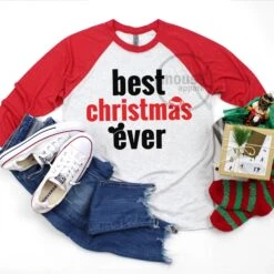 Best Christmas Ever Disney Raglan Family Shirt/Disney Shirt/Best Christmas Ever Unisex Raglan/Disney Christmas Shirt/Unisex And Kids Disney