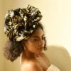 Turban Wax, Women’s Headwrap, Women’s Scarf, Black And Gold Turban, Women's Gifts, Christmas Gifts, Wax Prints, Hair Accessories, Gifts