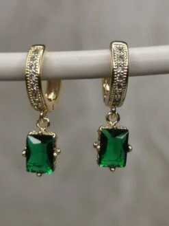 Green Zircon Earrings, Emerald Earrings, Dainty Hoop Earrings, Bridal Jewelry, Christmas Gift For Her, Cubic Zircon Stone Earrings 14 Green Zircon Earrings, Emerald Earrings, Dainty Hoop Earrings, Bridal Jewelry, Christmas Gift For Her, Cubic Zircon Stone Earrings -Jewellery Soldes Boutique il fullxfull.4252622005 p0ml