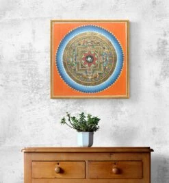 Christmas Sale - Conch Shell | Purity Of Sound For Healing Energy - Spiritual Mandala Thangka Painting | Tibetan Mandala Arts