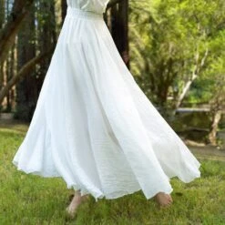 Custom Size Cotton Linen Skirt Soft And Flowing Linen Skirt Travel Skirt Beach Skirt Gift For Her Light Green Christmas Gift -Jewellery Soldes Boutique il fullxfull.4265834512 1qfx