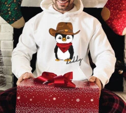 Personalized Christmas Hoodies, Couples Christmas Penguin Sweatshirts, Family Hoodie, Matching Penguins Sweater, Cute Christmas 176