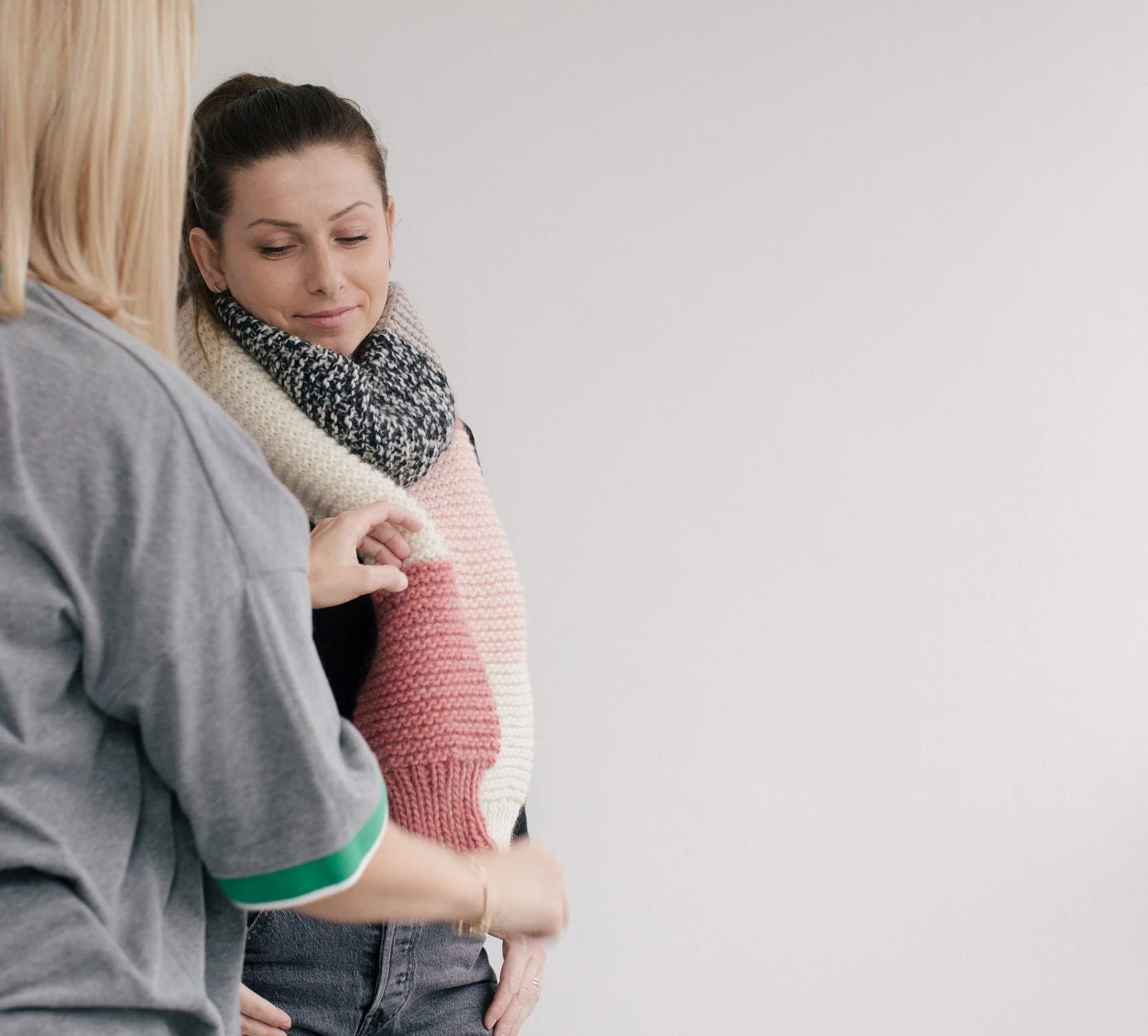 Knit Wool Scarf, Christmas Gift, Stocking Filler For Her, Hand Knit Scarf, Colour Block Scarf, Knit Neck Warmer, Pink Scarf, Soft Knit Scarf 11 Knit Wool Scarf, Christmas Gift, Stocking Filler For Her, Hand Knit Scarf, Colour Block Scarf, Knit Neck Warmer, Pink Scarf, Soft Knit Scarf - Image 9