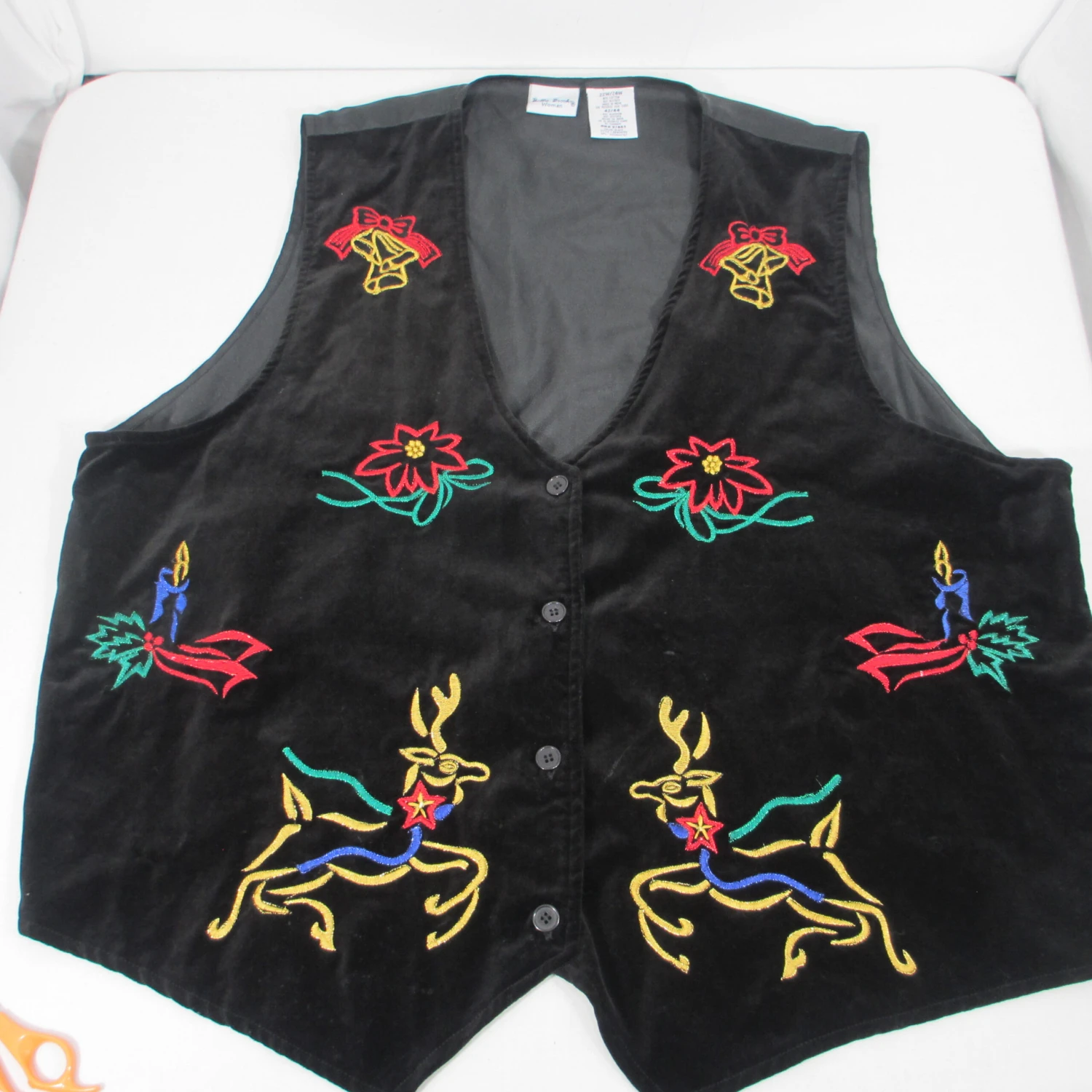 Bobbie Brooks Ugly Velvet Christmas Vest 3 Bobbie Brooks Ugly Velvet Christmas Vest