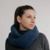 Knit Scarf Blue, Neck Warmer, Christmas Gift For Her, Soft Knit Cowl Snood, Hand Knit Scarf, Winter Accessories, Stocking Stuffer, Knit Cowl