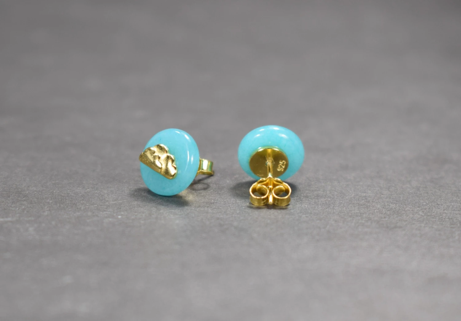 Amazonite Earrings,silver Cloud Earrings, Blue Sky Sphere Earrings, Blue Amazonite Stud Earrings, Cloudy Sky Earrings, Christmas Gift 8 Amazonite Earrings,silver Cloud Earrings, Blue Sky Sphere Earrings, Blue Amazonite Stud Earrings, Cloudy Sky Earrings, Christmas Gift - Image 6