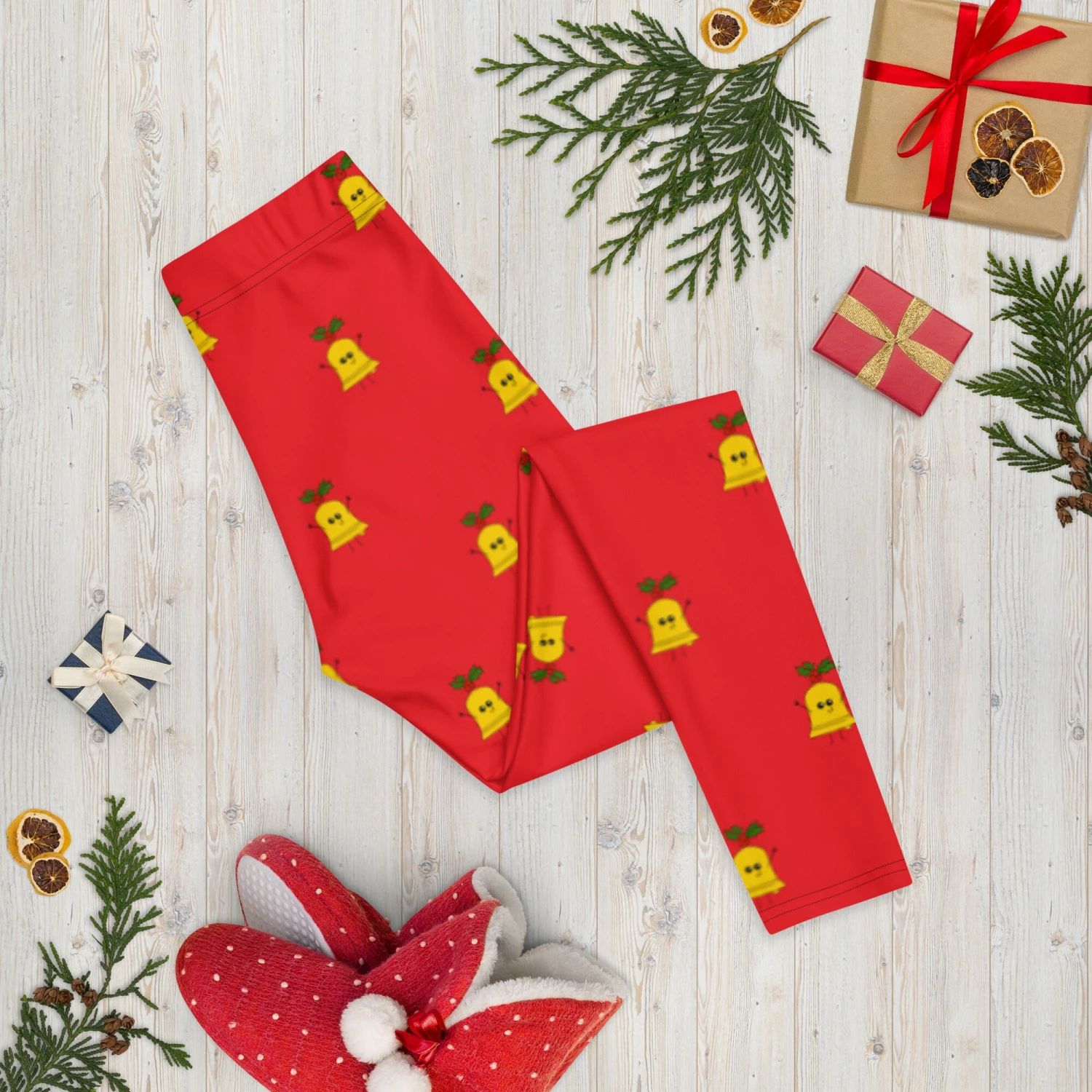 Women's Bell Christmas Leggings | Christmas Print Leggings | Christmas Outfit | Holiday Clothing | Kawaii Leggings | Christmas Pajamas 4 Women's Bell Christmas Leggings | Christmas Print Leggings | Christmas Outfit | Holiday Clothing | Kawaii Leggings | Christmas Pajamas - Image 2