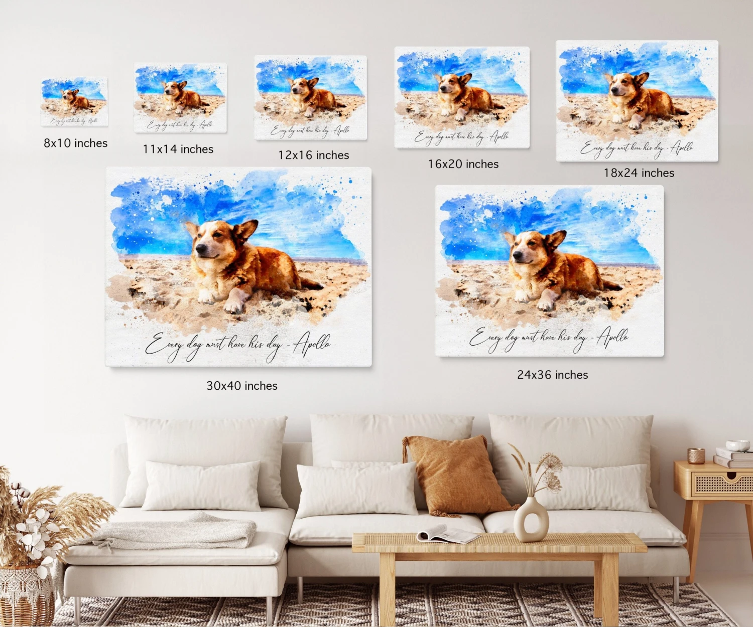 Custom Water Color Portrait From Dog Photo, Water Color Painting Portrait, Dog Owner Gift, Christmas Gift, Pet Portrait, Digital Art Print 7 Custom Water Color Portrait From Dog Photo, Water Color Painting Portrait, Dog Owner Gift, Christmas Gift, Pet Portrait, Digital Art Print - Image 5