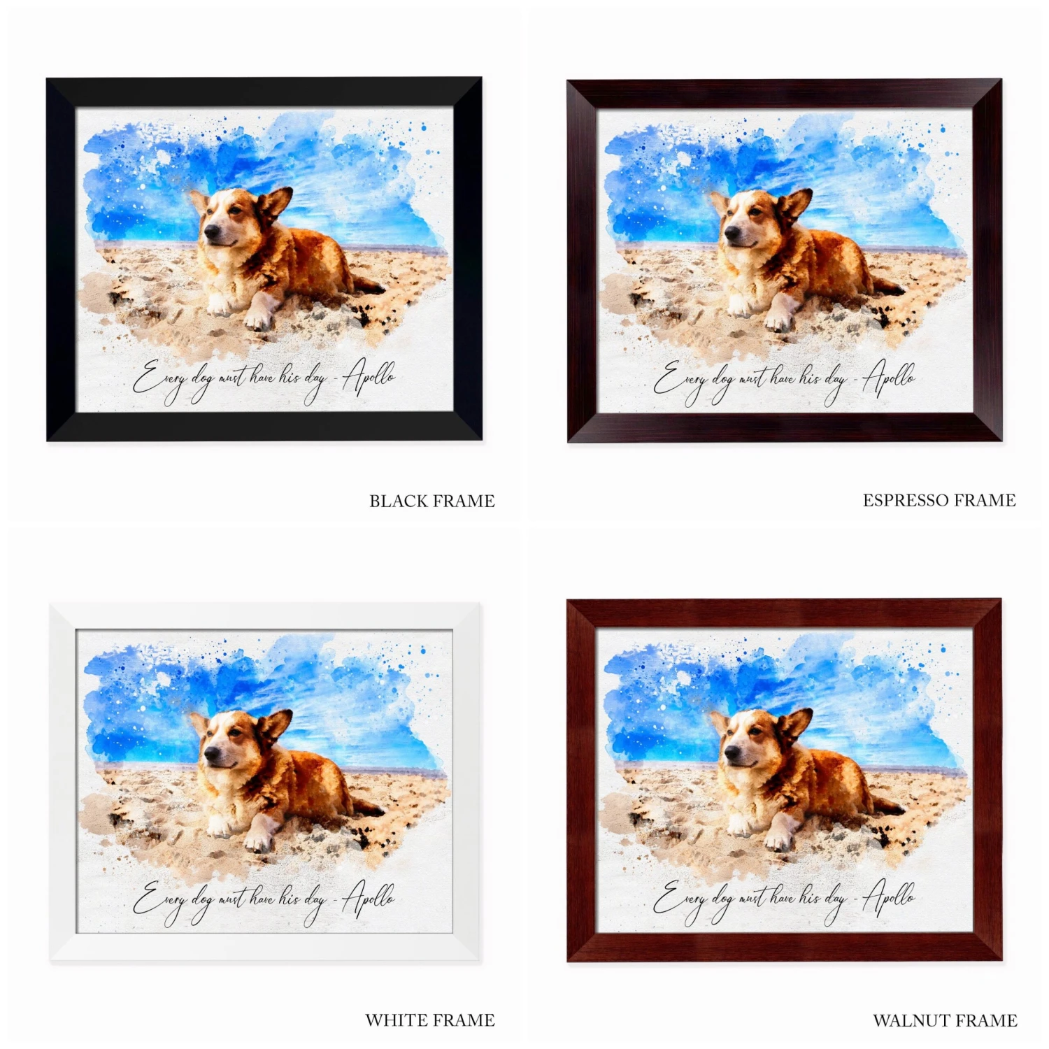 Custom Water Color Portrait From Dog Photo, Water Color Painting Portrait, Dog Owner Gift, Christmas Gift, Pet Portrait, Digital Art Print 9 Custom Water Color Portrait From Dog Photo, Water Color Painting Portrait, Dog Owner Gift, Christmas Gift, Pet Portrait, Digital Art Print - Image 7