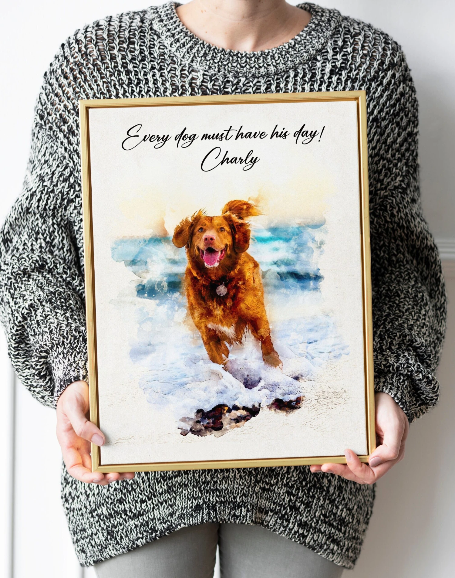 Custom Water Color Portrait From Dog Photo, Water Color Painting Portrait, Dog Owner Gift, Christmas Gift, Pet Portrait, Digital Art Print 6 Custom Water Color Portrait From Dog Photo, Water Color Painting Portrait, Dog Owner Gift, Christmas Gift, Pet Portrait, Digital Art Print - Image 4