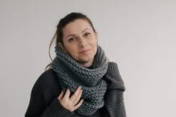 Chunky Knit Scarf, Oversized Cowl Snood, Knit Winter Scarf, Christmas Gift, Stocking Filler For Her, Knit Chunky Snood, Neck Warmer