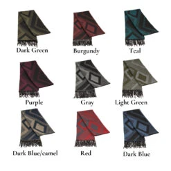 Dark Green Geometric Pattern Wool Men Scarf, Hatsquare Suit Scarf, Scarves For Men, Winter Scarf, Wool Fabric Scarf, Christmas Gift -Jewellery Soldes Boutique il fullxfull.4321742401 s065