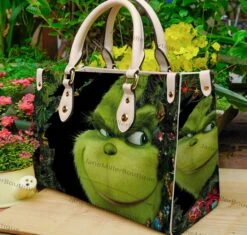Grinch Christmas Leather Bag, Grinch Lover Handbag, Custom Leather Bag, Woman Handbag, Personalized Bag, Shopping Bag, Handmade Bag -Jewellery Soldes Boutique il fullxfull.4323221381 q93n