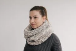 Knit Chunky Cowl, Christmas Gift For Her, Unisex Scarf Cowl, Chunky Knit Snood, Oversized Scarf, Neck Warmer, Soft Knitted Scarf Black -Jewellery Soldes Boutique il fullxfull.4323416573 psf0