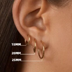 18K GOLD Huggie Hoop Earrings • Unisex Daily Wear Earrings • Minimalist Endless Hoop Earrings • WATERPROOF Jewelry • Perfect Christmas Gifts -Jewellery Soldes Boutique il fullxfull.4328500214 obsp