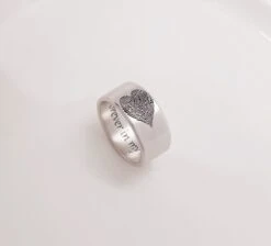 Christmas Gift/Heart Ring/Custom Fingerprint Ring/Custom Name Ring/Memorial Ring/Actual Handwriting Ring/14k Gold Ring -Jewellery Soldes Boutique il fullxfull.4329892090 5dqt