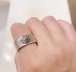 Christmas Gift/Heart Ring/Custom Fingerprint Ring/Custom Name Ring/Memorial Ring/Actual Handwriting Ring/14k Gold Ring -Jewellery Soldes Boutique il fullxfull.4329905750 b2sd