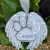 Personalised Pet Memorial Bauble, Mirrored Wing Paw Ornament, Christmas Tree Ornament, Christmas Gift, Rememberance Bauble. 2 Personalised Pet Memorial Bauble, Mirrored Wing Paw Ornament, Christmas Tree Ornament, Christmas Gift, Rememberance Bauble. -Jewellery Soldes Boutique il fullxfull.4332828045 ahes