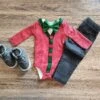 Christmas Red Cardigan Bodysuit With Bow Tie Set. It's Perfect For Winter Photos, Christmas, First Birthday Or As A Coming Home Outfit. 2 Christmas Red Cardigan Bodysuit With Bow Tie Set. It's Perfect For Winter Photos, Christmas, First Birthday Or As A Coming Home Outfit. -Jewellery Soldes Boutique il fullxfull.4353729910 89dp