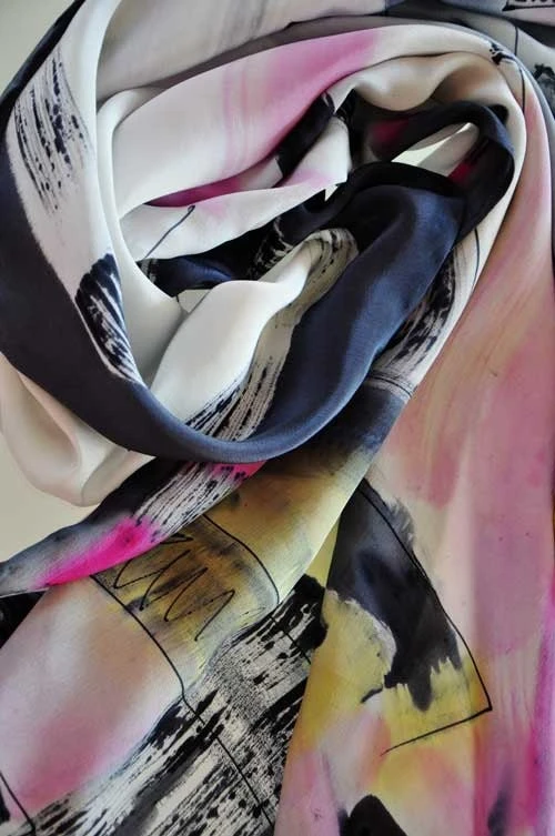 Hand Painted Silk Scarf/Abstract Silk Shawl/Painting Scarf/Luxury Shawl/Casual Silk Shawl/Painting On Silk/Silk Gift/Christmas Gift/S0200 3 Hand Painted Silk Scarf/Abstract Silk Shawl/Painting Scarf/Luxury Shawl/Casual Silk Shawl/Painting On Silk/Silk Gift/Christmas Gift/S0200