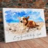 Custom Water Color Portrait From Dog Photo, Water Color Painting Portrait, Dog Owner Gift, Christmas Gift, Pet Portrait, Digital Art Print