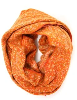Reversible Floral Orange & Cream Wool Shawl - Mum Christmas Gift - Paisley Yak Wool Shawl Travel Accessories - Tibetan Meditation Shawl -Jewellery Soldes Boutique il fullxfull.4371475857 4fwn