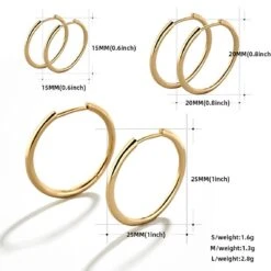 18K GOLD Huggie Hoop Earrings • Unisex Daily Wear Earrings • Minimalist Endless Hoop Earrings • WATERPROOF Jewelry • Perfect Christmas Gifts -Jewellery Soldes Boutique il fullxfull.4375896755 aeg0