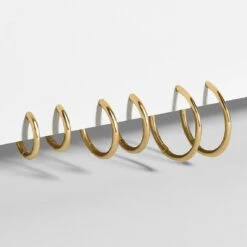 18K GOLD Huggie Hoop Earrings • Unisex Daily Wear Earrings • Minimalist Endless Hoop Earrings • WATERPROOF Jewelry • Perfect Christmas Gifts -Jewellery Soldes Boutique il fullxfull.4375896757 dsi5