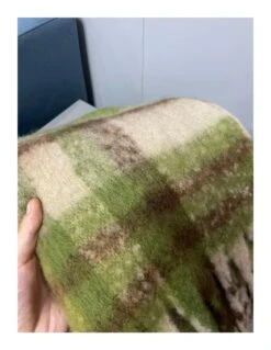 Mohair Green Plaid Scarf Double-sided Plaid Rainbow Scarf Warm Scarf Christmas Scarf -Jewellery Soldes Boutique il fullxfull.4377462282 4fsn