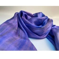 100% Boho Silk Scarf Ombre Scarf Mix Of Copper, Purple, Blue Silk Scarf For Hair Loss Gift For Women Neck Scarf Christmas Gift For Teacher