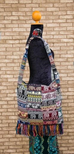 Woven Hippie Bag Patchwork Squares , Handmade Woven Hobo Bag,Unique Vegan Shoulder Bag,Unisex Sling Bag ,Christmas Gift For A Hippie -Jewellery Soldes Boutique il fullxfull.4402829073 i4dy