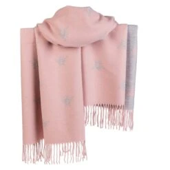 Winter Warmer Reversible Thick Long Bumble Bee Print Fashion Scarf Blanket Wrap Gifts Personalised || For Christmas -Jewellery Soldes Boutique il fullxfull.4404238399 1lta