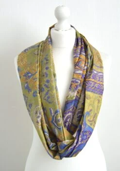 Green Yellow Lilac Upcycled Sari Silk Scarf - Boho Eco Friendly Autumn Fall Winter Womens Silk Scarf - Boho Christmas Best Friend Gift 19 Green Yellow Lilac Upcycled Sari Silk Scarf - Boho Eco Friendly Autumn Fall Winter Womens Silk Scarf - Boho Christmas Best Friend Gift -Jewellery Soldes Boutique il fullxfull.4406793403 n5w9