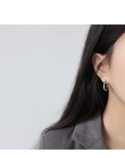 Twisted Hoop Earrings, 18K Gold Plated Medium Hoops Twist, Sterling Silver Twisted Hoops, Minimalist Hoops, Christmas Gift 16 Twisted Hoop Earrings, 18K Gold Plated Medium Hoops Twist, Sterling Silver Twisted Hoops, Minimalist Hoops, Christmas Gift -Jewellery Soldes Boutique il fullxfull.4434525712 sfxc