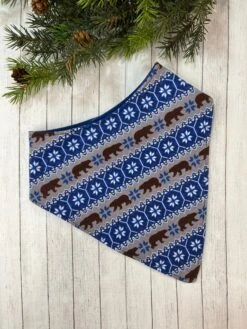 Big Kid Winter Bear Special Needs Bandana Bib Waterproof Adult Unisex Drool Dignity Dribble Scarf Christmas Gift Winder Bib