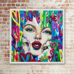 Love Hearts At Christmas Premium Wall Art Limited Edition