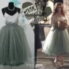 Storm Ombré Skirt Leaf Green 7 Layers Super Puff Exclusive Handmade Layers, Prom Dress Tulle Skirt, Tulle Skirt Christmas
