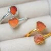 Carnelian Ring, Carnelian Earrings, Carnelian Jewelry, Carnelian Crystal, Gold Earrings, Stud Earrings, Raw Crystal Jewelry, Christmas Gifts -Jewellery Soldes Boutique il fullxfull.4458823247 mudj