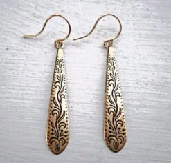 Dangle Drop Earrings/Best Seller/Boho Earrings/Etched Earrings/Christmas Gift/Dainty Earrings/Gift For Her/Silver Dangle Earrings -Jewellery Soldes Boutique il fullxfull.4465274800 f4hz