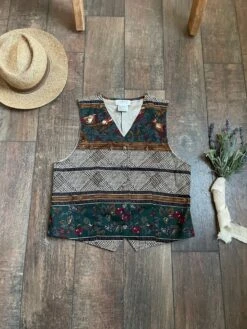 Vintage 90s Talbots Vest, Winter Bird Vest, Vintage Bird Vest, 1990s Bird Vest, Winter Vest, Vintage English Christmas Vest, Classy Vest