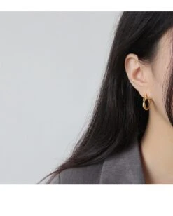 Twisted Hoop Earrings, 18K Gold Plated Medium Hoops Twist, Sterling Silver Twisted Hoops, Minimalist Hoops, Christmas Gift 15 Twisted Hoop Earrings, 18K Gold Plated Medium Hoops Twist, Sterling Silver Twisted Hoops, Minimalist Hoops, Christmas Gift -Jewellery Soldes Boutique il fullxfull.4481876469 m5g9