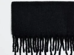 Green, Black, White Oversized Knit Fringe Trim Scarf - Super Soft Polyester Winter Scarf - Extra Long / Chunky - Christmas Gift -Jewellery Soldes Boutique il fullxfull.4521235729 pmdk