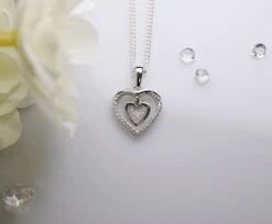 Christmas Special Price - Cremation Ashes Floating Heart Necklace