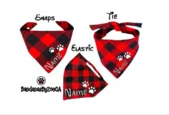 Ship Next Day Dog Bandana Custom Pet Bandanas, Personalised Pet Bandana, Customize Dog Bandana, Dog Tartan Bandana, Christmas Dog Bandana -Jewellery Soldes Boutique il fullxfull.4580311116 prq5