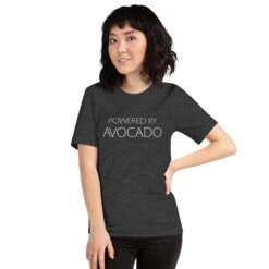 Powered By Avocado Funny Tshirts Women Graphic Tee Vegan Christmas Best Friend Gift For Her Women Mens T-shirt -Jewellery Soldes Boutique il fullxfull.4594779645 dfy2