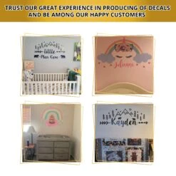 Custom Boys Name Wall Decal Woodland Vinyl Sticker Mountains And Pine Tree Nursery Room Decor Bears Art Kids Christmas Gift Decals ER351 -Jewellery Soldes Boutique il fullxfull.4623593167 s3m7